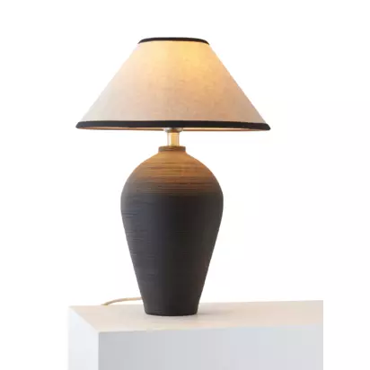 John Lewis The Potter's Wheel Tall Ceramic Table Lamp Black | H50.50 x W35.50 x D35.50cm