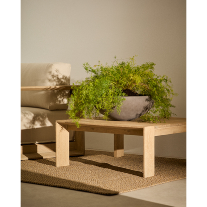 Set of 2 Nura terracotta cement-effect planters Ã˜55 cm