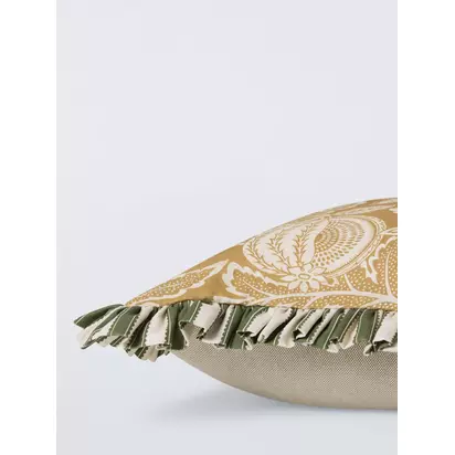 John Lewis x Sanderson Cantaloupe Frilled Cushion Hay | 50 x 50cm