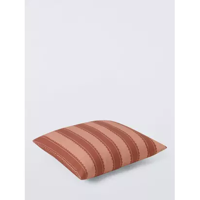 John Lewis x Sanderson Stripe Indoor/Outdoor Cushion Madder | 43 x 43cm
