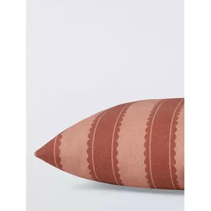John Lewis x Sanderson Stripe Indoor/Outdoor Cushion Madder | 43 x 43cm