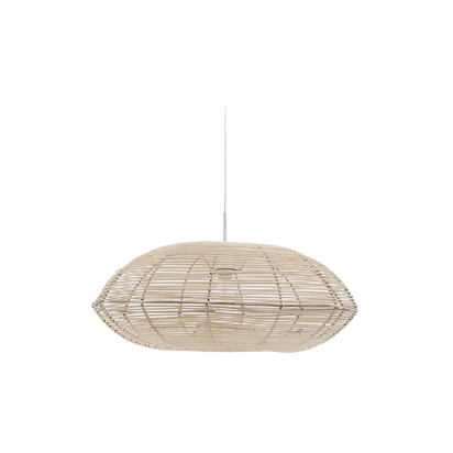 Flaro rattan ceiling lamp shade with light finish Ã˜70cm