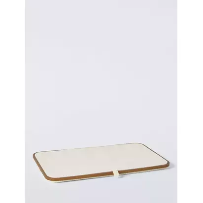 John Lewis Bamboo Rim Lidded Underbed Storage Basket, H19 x W76 x D45cm Natural | H3.50 x W76 x D45cm