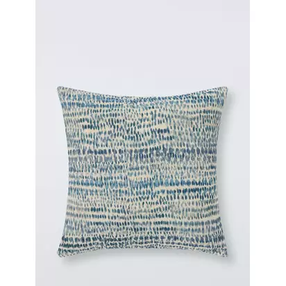 John Lewis Watercolour Abstract Cushion Blue/Multi | 45 x 45cm