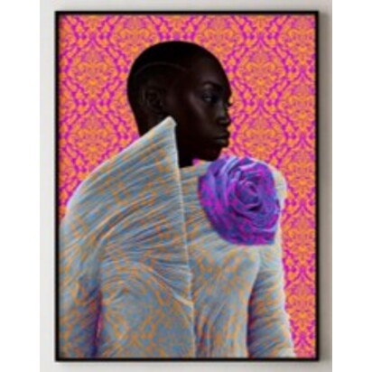 ETSY - Black woman collage in orange and blue. Size A3