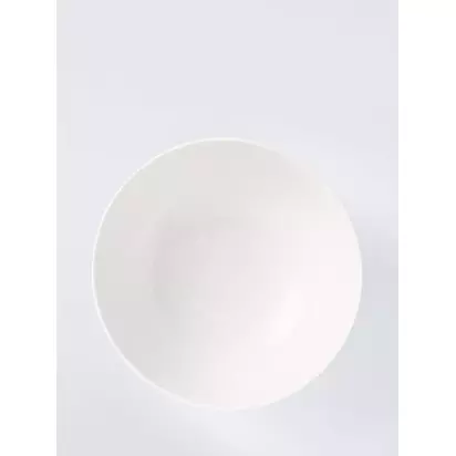 John Lewis Fine China Mixing Bowl, 4.85L, White White | H 13.70 x Dia. 30cm