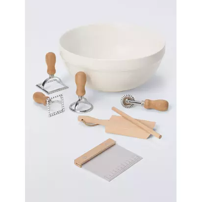 John Lewis Fine China Mixing Bowl, 4.85L, White White | H 13.70 x Dia. 30cm