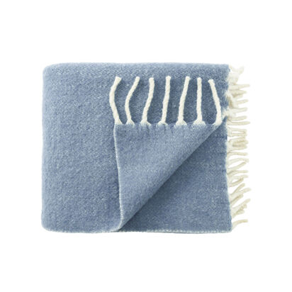 Loaf | Chunky | 170 x 180 cm Wool Blanket | 170 x 180 cm Blanket | Blue