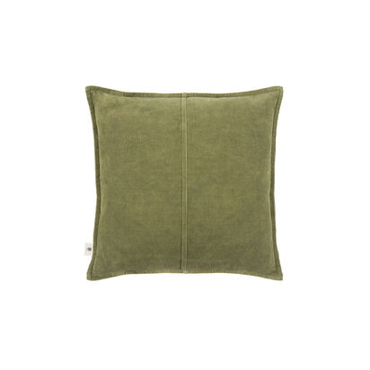 Loaf 43cm x 43cm Cordy Corduroy Cushion Scatter in Olive Long Pile Wool