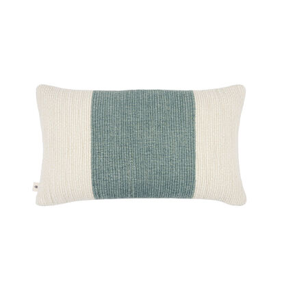 Loaf | Knitty Stripe | 40 x 66 cm Wool Cushion | Blue