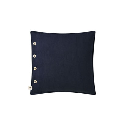 Loaf | Easy Buttons | 43 x 43 cm Linen Cushion | Blue