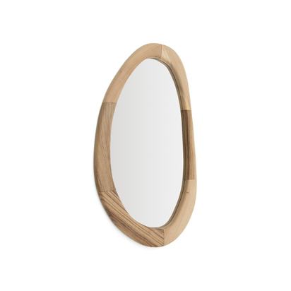 Selem mungur wood mirror with natural finish 60 x 107 cm