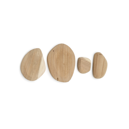 Selem Set of 4 mungur wood wall panels