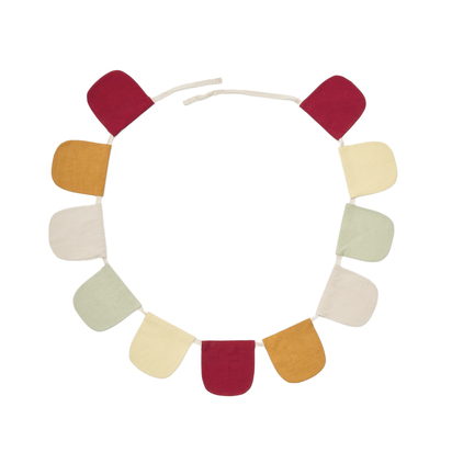 Betia 100% cotton, multi-coloured bunting garland, 250 cm