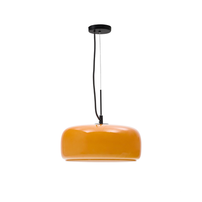 Reig orange glass ceiling lamp, Ã˜ 38 cm