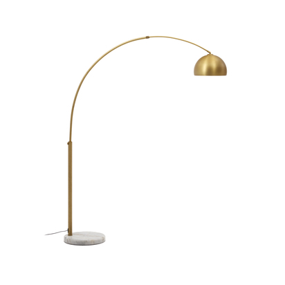 Madali metal floor lamp with brass and white marble finish UK