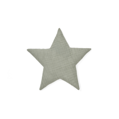 Laily star-shaped green cushion made of 100% cotton 30 x 30 cm