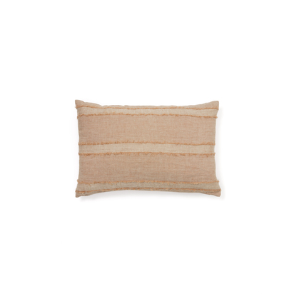 Neris terracotta 100% linen cushion cover 40 x 60cm