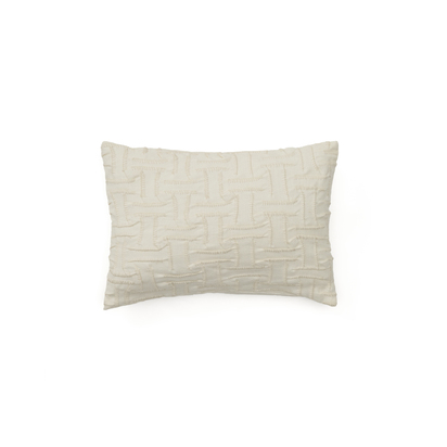 Lir beige embroidered cotton cushion cover 30 x 50cm