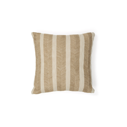 Zailo 100% cotton cushion cover with beige jute embroidery 45 x 45cm