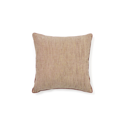 Aleos pink cushion cover in melange fabric with contrasting trim 45 x 45cm