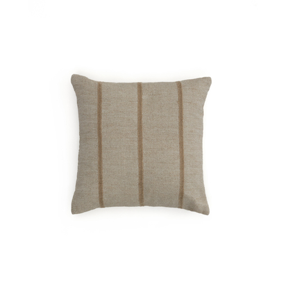 Disis cushion cover made of linen and cotton with beige woven stripes 45 x 45 cm