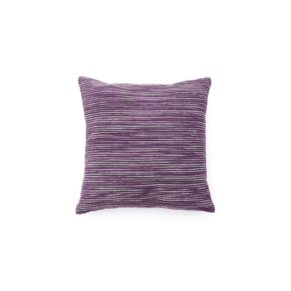 Niera purple striped cotton jacquard cushion cover 45 x 45cm