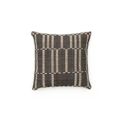 Kavri black and beige cotton cushion cover 50 x 50cm