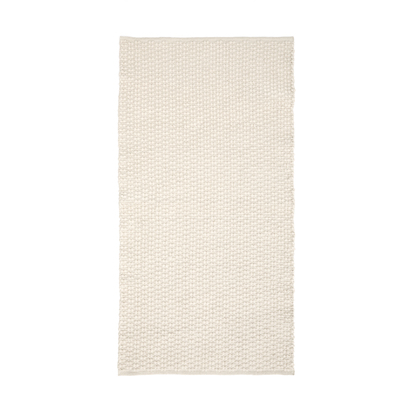 Runner rug Mascarell white cotton and polyester 70 x 140 cm