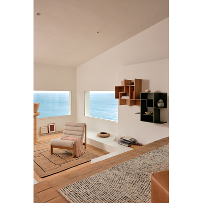 Eria beige 100% cotton blanket 130 x 170cm