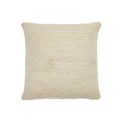Machiel cushion cover in beige and white viscose jaquard  50Â  x 50 cm