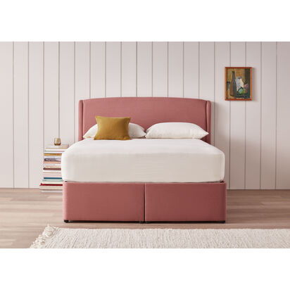 Loaf Superking Dazzler Headboard in Pink Velvet - Drenched Damsons