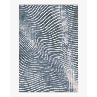 Wesley Blue Flatwoven Rug - 200 x 290 cm - Rug + Cushioned Pad System