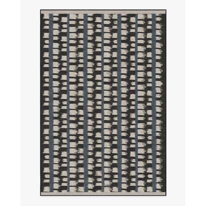 Berlin Charcoal & Sand Flatwoven Rug by Michael Michalsky - 200 x 290 cm - Rug + Cushioned Pad System