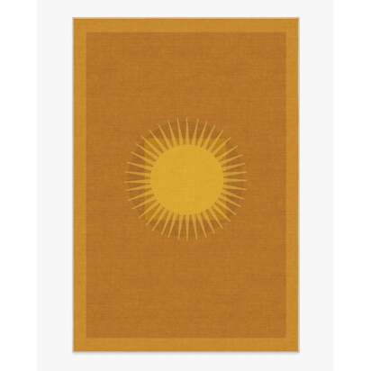 Helios Gold Flatwoven Rug by Matthew Williamson - 200 x 290 cm - Rug + Cushioned Pad System