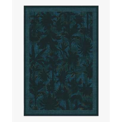 Twilight Forest Midnight Flatwoven Rug by Matthew Williamson - 200 x 290 cm - Rug + Cushioned Pad System