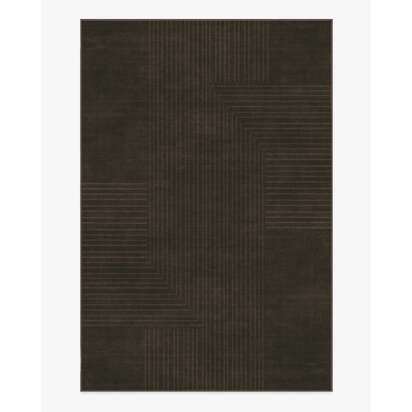 Bel Air Dark Chocolate Flatwoven Rug by The Hiltons - 200 x 290 cm - Rug + Cushioned Pad System