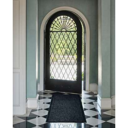 Montecito Indigo Flatwoven Rug by The Hiltons - 200 x 290 cm - Rug + Cushioned Pad System