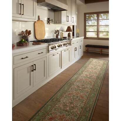 Strawberry Thief Sage & Rose Flatwoven Rug by Morris & Co. - 200 x 290 cm - Rug + Cushioned Pad System
