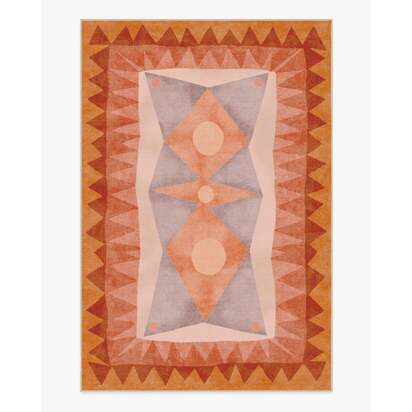 Hilma Sunset Flatwoven Rug by Jungalow - 200 x 290 cm - Rug + Cushioned Pad System