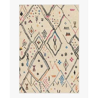 Pamir Ivory Multicolour Flatwoven Rug - 200 x 290 cm - Rug + Cushioned Pad System