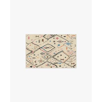 Pamir Ivory Multicolour Flatwoven Rug - 200 x 290 cm - Rug + Cushioned Pad System