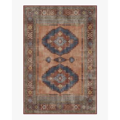Marcela Copper Coral Flatwoven Rug - 200 x 290 cm - Rug + Cushioned Pad System