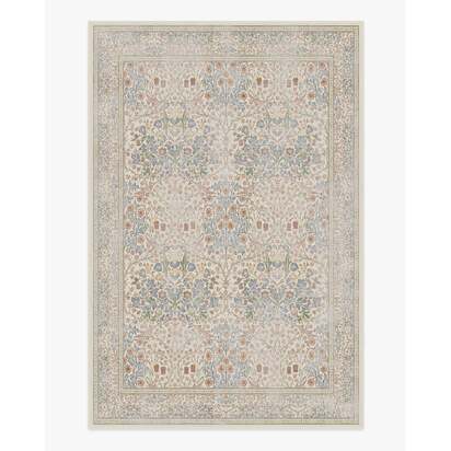 Blackthorn Ivory Flatwoven Rug by Morris & Co. - 200 x 290 cm - Rug + Cushioned Pad System