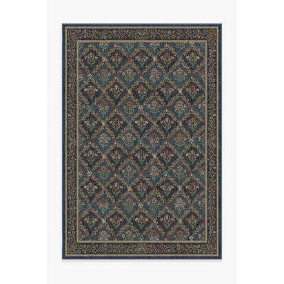 Bellflowers Blue Flatwoven Rug by Morris & Co. - 200 x 290 cm - Rug + Cushioned Pad System