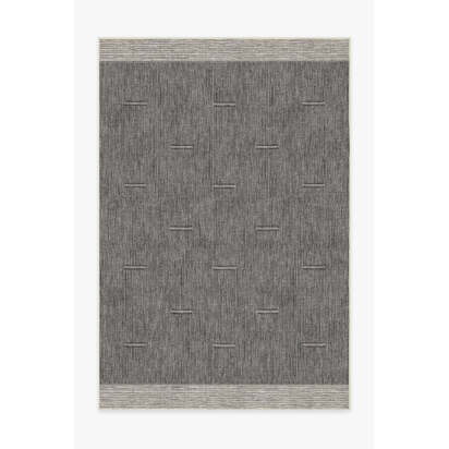Solvi Charcoal Flatwoven Rug - 200 x 290 cm - Rug + Cushioned Pad System