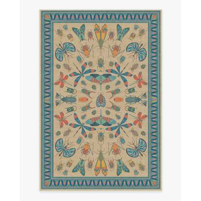 Flutterby Multicolor Flatwoven Rug by Iris Apfel - 200 x 290 cm - Rug + Cushioned Pad System