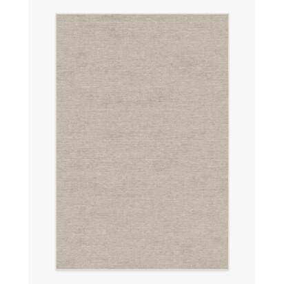 Melange Solid Light Grey Flatwoven Rug - 200 x 290 cm - Rug + Cushioned Pad System