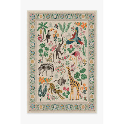 Jingle Jungle Flatwoven Rug by Iris Apfel - 200 x 290 cm - Rug + Cushioned Pad System