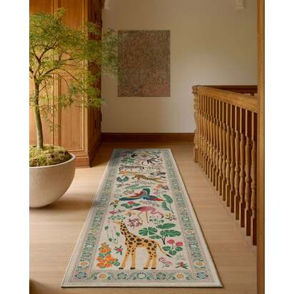Jingle Jungle Flatwoven Rug by Iris Apfel - 200 x 290 cm - Rug + Cushioned Pad System